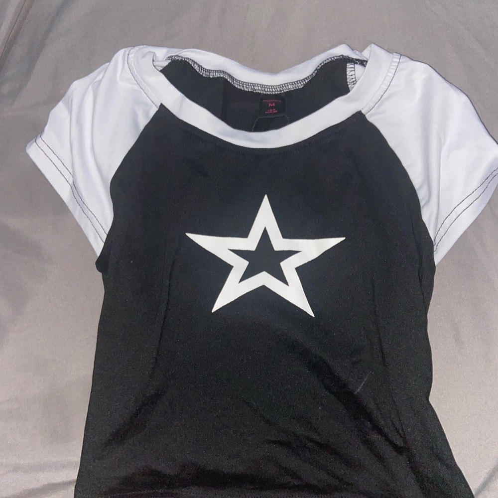 Kids Black and White Star T-Shirt